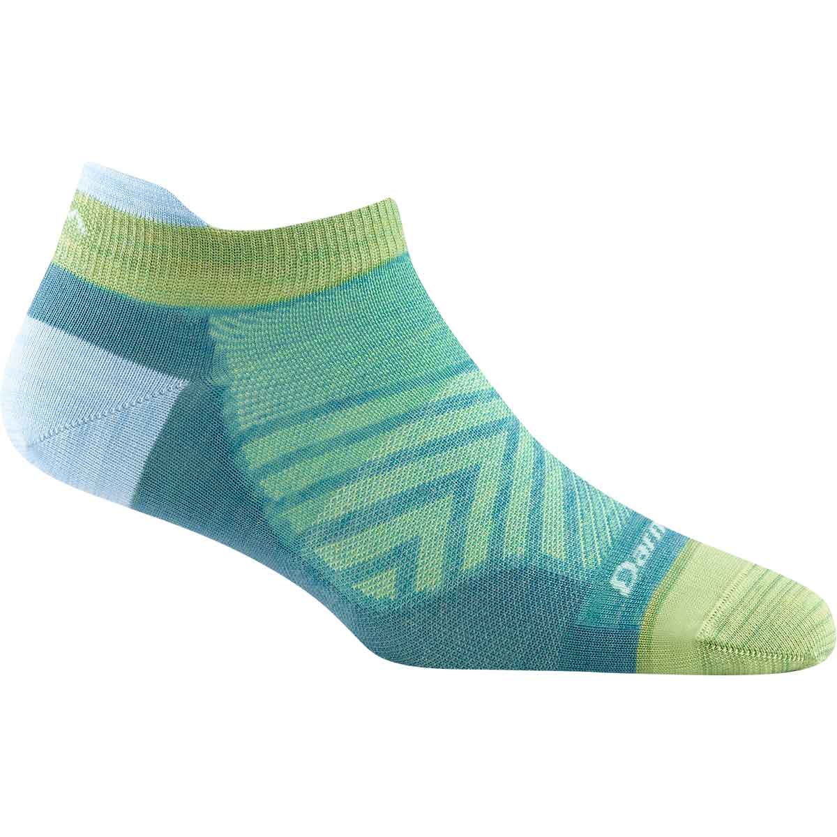 Darn Tough No Show Tab UltraLightweight Running Sock Women's in Aqua